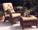  Avalon Chair and Ottoman - Antique Black